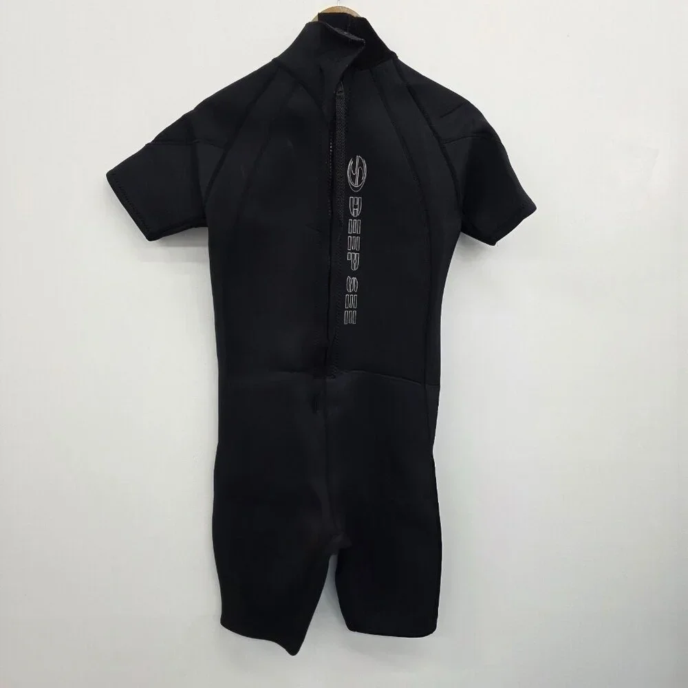 Deep See Mens S‎ Black Short Sleeve Wetsuit Neoprene Surf Swim Diving Suit